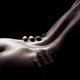 Sexy couple making love, fine art nude body parts. Naked woman back ou... (thumbnail)