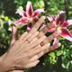 Married couple hands with golden wedding rings. Woman's hand insi... (thumbnail)