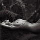 Beautiful nude woman lying relaxed on a mossy tree in a forest with ra... (thumbnail)
