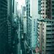 Residential high-rise buildings along a street in Hong Kong China... (thumbnail)