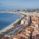 Aerial landscape city scenery of Nice, France on Mediterranean Sea sho... (thumbnail)