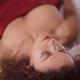 Sensual portrait of a beautiful woman closeup of face with closed eyes... (thumbnail)