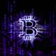 Bitcoin cryptocurrency digital currency purple symbol dynamic fractal... (thumbnail)