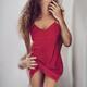 Male hands caressing from behind sexy young woman in red nightgown... (thumbnail)