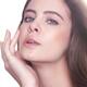 Closeup beauty portrait of young woman face with a relaxed sensual exp... (thumbnail)
