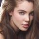 Beauty portrait of a young woman face with sensual look, grey eyes and... (thumbnail)
