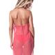 Beautiful blond young woman wearing coral red see-through beachwear dr... (thumbnail)
