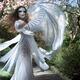 Beautiful mysterious asian woman in face mask and white gown dancing g... (thumbnail)