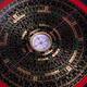Feng Shui geomantic compass Luo Pan or Luopan, Lo Pan with black metal... (thumbnail)