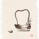 Oriental Zen fine art painting of antique Japanese teapot with a tea c... (thumbnail)