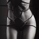 Art nude closeup of beautiful naked woman body with hemp Shibari bonda... (thumbnail)