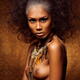 Beauty portrait of exotic native woman with feathers and tribal access... (thumbnail)