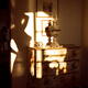 Shadow of a sensual nude woman body silhouette in window sunlight on a... (thumbnail)
