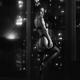 Beautiful sexy woman in lingerie and stockings dancing in front of a w... (thumbnail)