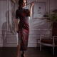 Elegant femme fatale lady in Shanghai-style Cheongsam dress standing s... (thumbnail)
