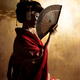 Mesmerizing portrait of beautiful caucasian lady, Japanese geisha with... (thumbnail)
