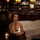 Beautiful classy glamorous lady sitting alone thoughtfully at restaura... (thumbnail)