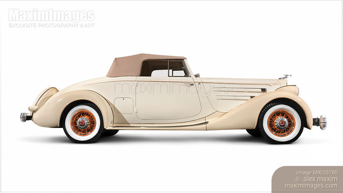 Stock photo of 1935 Packard Twelve Coupe Roadster Buy commercial use license at MaximImages