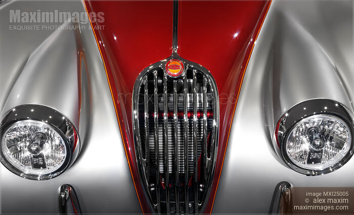 Stock photo of 1955 Jaguar XK140 FHC classic car Buy commercial use license at MaximImages