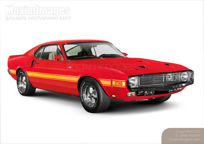 Stock photo of 1969 Shelby Cobra GT 500 retro sports car Buy commercial use license at MaximImages