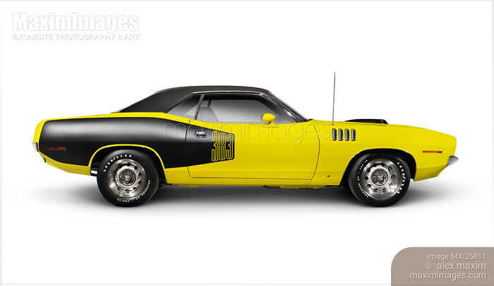 Stock photo of 1972 Dodge Challenger retro muscle car Buy commercial use license at MaximImages