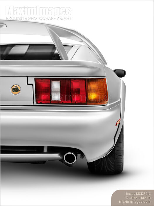Stock photo of 1997 Lotus Esprit V8 sports car rear view Buy commercial use license at MaximImages