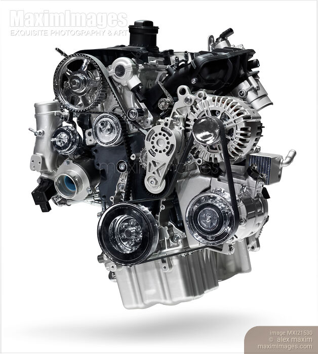 Stock photo of 2. 0TSI VW Car Combustion Engine isolated on white Buy commercial use license at MaximImages