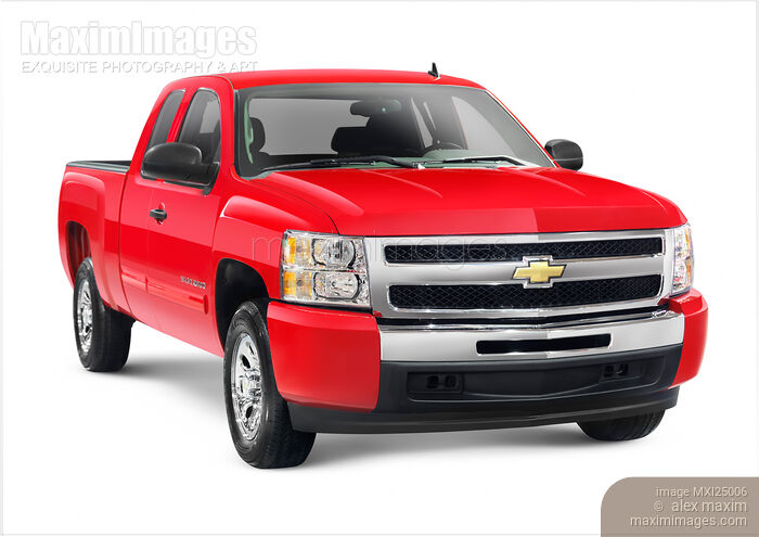Stock photo of 2011 Chevrolet Silverado 1500 pickup truck Buy commercial use license at MaximImages