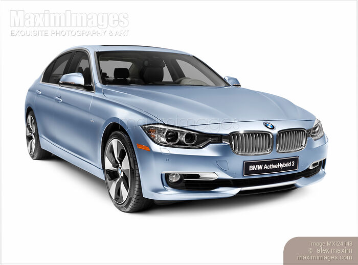 2012 BMW ActiveHybrid 3 hybrid car Stock photo of 2012 BMW ActiveHybrid 3 hybrid car Buy commercial use license at MaximImages