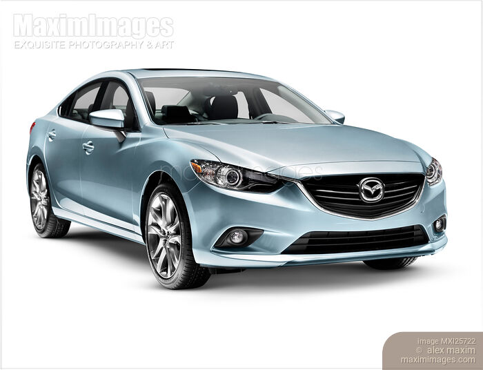 Stock photo of 2014 Mazda Mazda6 midsize car isolated on white Buy commercial use license at MaximImages