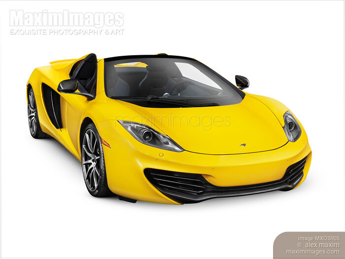Stock photo of 2014 McLaren MP4-12C Convertible sports car Buy commercial use license at MaximImages