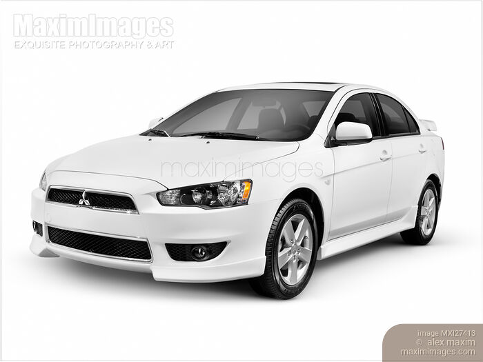 2014 Mitsubishi Lancer compact car Stock photo of 2014 Mitsubishi Lancer compact car Buy commercial use license at MaximImages