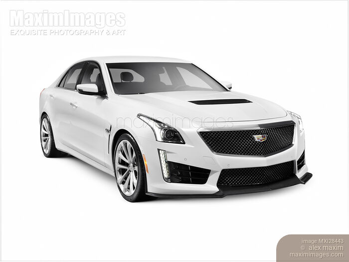 Stock photo of 2016 Cadillac CTS-V Sedan Luxury sports car Buy commercial use license at MaximImages