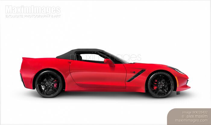 Stock photo of 2016 Chevrolet Corvette Stingray Z51 Convertible Side view Buy commercial use license at MaximImages