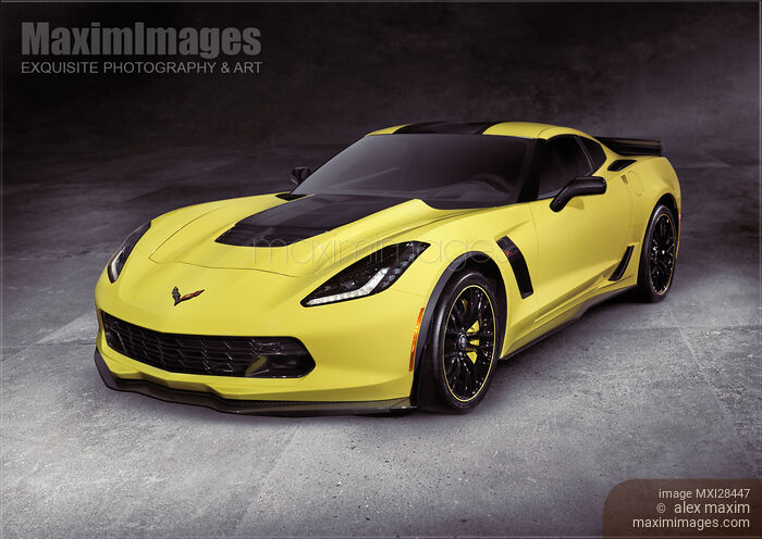 Stock photo of 2016 Chevrolet Corvette Z06 coupe sports car Buy commercial use license at MaximImages