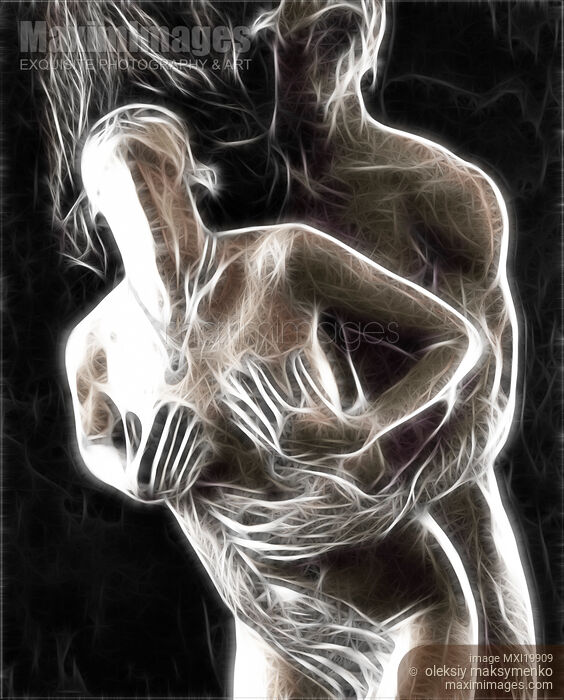 Abstract digital artwork of a couple making love Stock photo of Abstract digital artwork of a couple making love Buy commercial use license at MaximImages