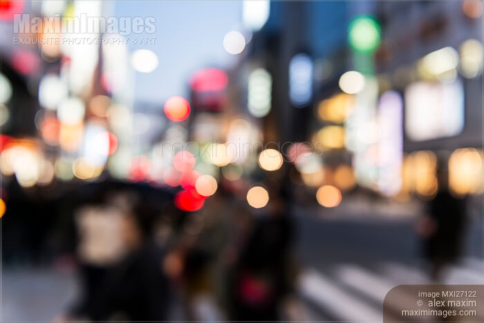 Stock photo of Abstract out-of-focus city scenery Buy commercial use license at MaximImages