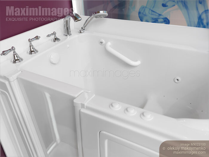 Accessible sitting bath tub Stock photo of Accessible sitting bath tub Buy commercial use license at MaximImages