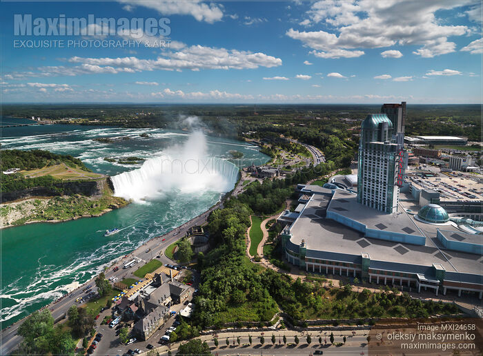 Aerial View of Niagara Falls Stock photo of Aerial View of Niagara Falls Buy commercial use license at MaximImages