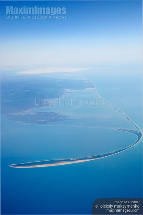 Stock photo of Aerial View on Karolino-Bugaz Spit Odessa Region Ukraine Buy commercial use license at MaximImages