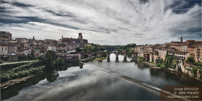 Albi town on river Tarn in Southern France panoramic landscape scenery Stock photo of Albi town on river Tarn in Southern France panoramic landscape scenery Buy commercial use license at MaximImages