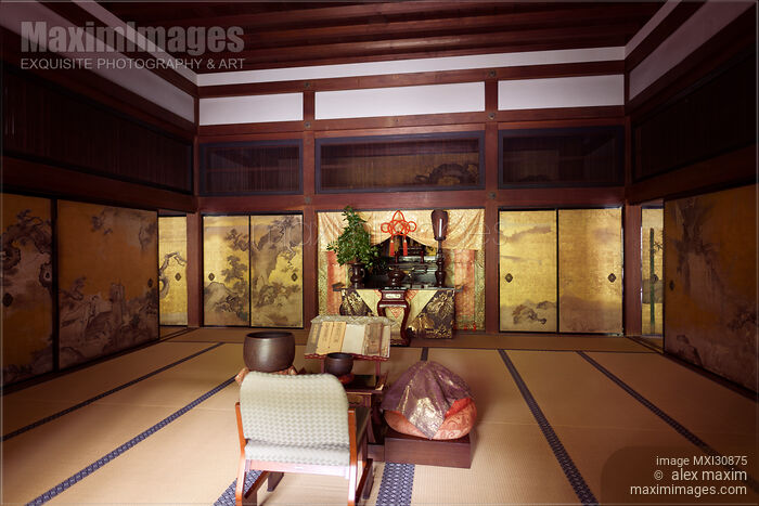 Altar at the main hall of Konchi-in historic Buddhist temple Stock photo of Altar at the main hall of Konchi-in historic Buddhist temple Buy commercial use license at MaximImages