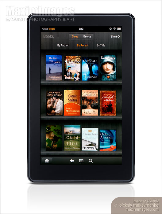 Amazon Kindle Fire e-book reader Stock photo of Amazon Kindle Fire e-book reader Buy commercial use license at MaximImages