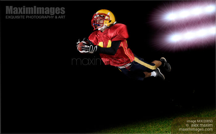 Stock photo of American Football Player Buy commercial use license at MaximImages