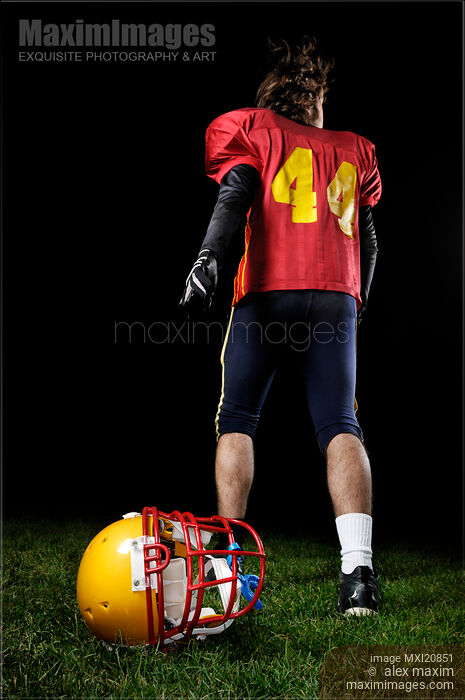 Stock photo of American Football Player Buy commercial use license at MaximImages