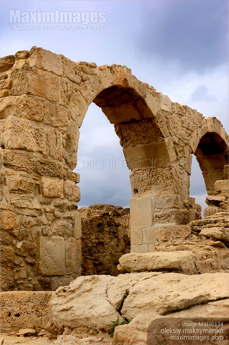 Stock photo of Ancient architecture at Roman Agora in Cyprus Buy commercial use license at MaximImages