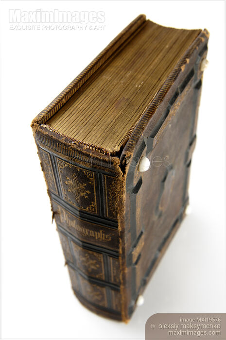 Stock photo of Ancient Photography Album Book Buy commercial use license at MaximImages