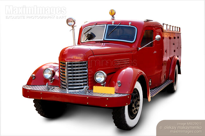 Stock photo of Antique Fire Engine Buy commercial use license at MaximImages