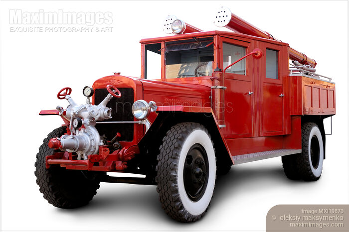 Stock photo of Antique Fire Truck Buy commercial use license at MaximImages