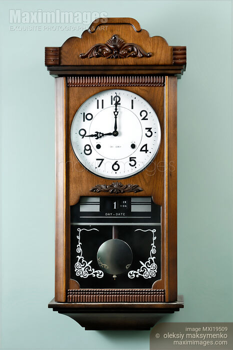 Antique wall clock Stock photo of Antique wall clock Buy commercial use license at MaximImages